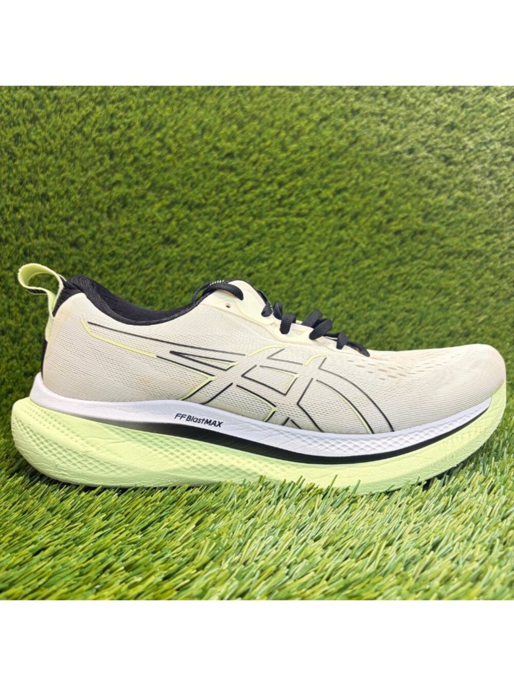 Asics Glideride Max Mens Size 10.5 Beige Black Athletic Running Shoes Sneakers